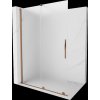MEXEN/S - Velar Sprchová zástěna posuvná Walk-in 140 x 200 cm, dekor 8 mm, růžové zlato 871-140-000-33-60