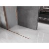 MEXEN/S - Velar Sprchová zástěna posuvná Walk-in 150 x 200 cm, dekor 8 mm, růžové zlato 871-150-000-33-60