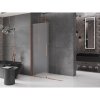 MEXEN/S - Velar Sprchová zástěna posuvná Walk-in 160 x 200 cm, dekor 8 mm, růžové zlato 871-160-000-33-60
