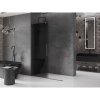 MEXEN/S - Velar Sprchová zástěna posuvná Walk-in 130 x 200 cm, grafit 8 mm, grafit metal 871-130-000-43-95