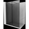 MEXEN/S - Velar Sprchová zástěna posuvná Walk-in 130 x 200 cm, grafit 8 mm, grafit metal 871-130-000-43-95