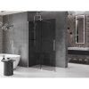 MEXEN/S - Velar Sprchová zástěna posuvná Walk-in 140 x 200 cm, grafit 8 mm, nikl kartáčovaná 871-140-000-43-97