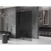 MEXEN/S - Velar Sprchová zástěna posuvná Walk-in 160 x 200 cm, grafit 8 mm, grafit metal 871-160-000-43-95