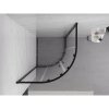MEXEN/S - Exo čtvrtkruhový posuvný sprchový kout 100 x 100, transparent, černá 8132-100-100-70-00