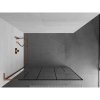 MEXEN/S - Kioto L Sprchová zástěna WALK-IN 90 x 200, černý vzor, růžové zlato 800-090-103-60-78