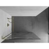 MEXEN/S - Kioto L Sprchová zástěna WALK-IN 70 x 200 cm, bílý vzor, zlatá kartáčovaná 800-070-103-55-97