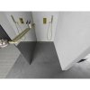 MEXEN/S - Kioto+ L Sprchová zástěna WALK-IN s poličkou a držákem ručníků 70 x 200 cm, zrcadlové, zlatá kartáčovaná 800-070-123-55-50