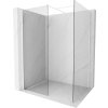 MEXEN/S - Kioto Sprchová zástěna WALK-IN 95 x 70 cm, transparent, bílá 800-095-202-20-00-070