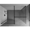 MEXEN/S - Kioto Sprchová zástěna WALK-IN 125 x 70, transparent, černá 800-125-202-70-00-070