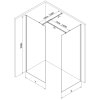 MEXEN/S - Kioto Sprchová zástěna WALK-IN 125 x 70, transparent, černá 800-125-202-70-00-070