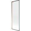 MEXEN/S - Next L vanová zástěna FIX 60 x 150 cm, černá vzor, růžové zlato 895-060-000-03-70-60