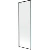 MEXEN/S - Next L vanová zástěna FIX 60 x 150 cm, černá vzor, grafit metal 895-060-000-03-70-95