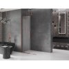 MEXEN/S - Velar L Sprchová zástěna posuvná Walk-in 100 x 200 cm, dekor 8 mm, růžové zlato 871-100-003-33-60