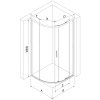 MEXEN/S - Exo čtvrtkruhový posuvný sprchový kout 80 x 80, transparent, chrom 8131-080-080-01-00