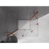 MEXEN/S - Velar Duo čtvercový sprchový kout 100 x 90, transparent, růžové zlato 871-100-090-02-60