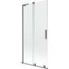 MEXEN/S - Velar L dvoukřídlá posuvná vanová zástěna 95 x 150 cm, transparent, grafit metal 896-095-003-01-95