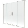 MEXEN/S - Velar L Duo dvoukřídlá posuvná vanová zástěna 200 x 150 cm, transparent, nikl kartáčovaný 896-200-003-02-97
