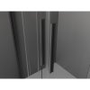 MEXEN/S - Velar L Duo sprchový kout, posuvné dveře 100 x 100 cm, grafit, gun gray kartáčovanáana 871-100-100-02-43-66