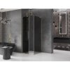 MEXEN/S - Velar L sprchový kout, posuvné dveře 120 x 120 cm, grafit, zlato 871-120-120-43-50
