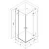MEXEN/S - Lunar L Duo sprchový kout dveře křídlové 115 x 105 cm, transparent, chrom 834L-115L-105P-01-00