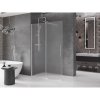 MEXEN/S - Velar Sprchová zástěna posuvná Walk-in 160 x 200 cm, dekor 8 mm, chrom 871-160-000-33-01