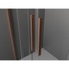 MEXEN/S - Velar L Duo sprchový kout, posuvné dveře 80 x 80 cm, dekor, měď kartáčovaná 871-080-080-02-33-65