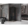 MEXEN/S - Velar L Duo sprchový kout, posuvné dveře 100 x 100 cm, grafit, měď kartáčovaná 871-100-100-02-43-65