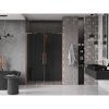 MEXEN/S - Velar L Duo posuvné sprchové dveře 150 cm, grafit, měď kartáčovaná 871-150-003-42-65