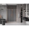 MEXEN/S - Velar L Duo posuvné sprchové dveře 160 cm, dekor, měď kartáčovaná 871-160-003-32-65