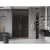 MEXEN/S - Velar Duo posuvné sprchové dveře 150 cm, grafit, měď kartáčovaná 871-150-000-42-65