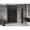 MEXEN/S - Velar Duo posuvné sprchové dveře 160 cm, grafit, měď kartáčovaná 871-160-000-42-65
