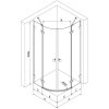 MEXEN/S - Lunar sprchový kout čtvrtkruh křídlový pravá 100 x 90 cm, transparent, černá 833-100P-090L-70-00
