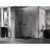 MEXEN/S - Lunar L Duo sprchový kout dveře křídlové 95 x 95 cm, transparent, černá 834L-095L-095P-70-00