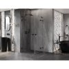 MEXEN/S - Lunar L Duo sprchový kout dveře křídlové 95 x 95 cm, transparent, černá 834L-095L-095P-70-00