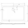 MEXEN - Flow sprchová vanička obdélníková slim 80 x 150 cm, bílá lesk 46R108015