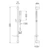 MEXEN/S - Caro DF72 sprchová baterie s příslušenstvím, černá 74664DF72-70