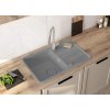 DEANTE - Momi metallic grey Granitový dřez, 1-bowl with drainer ZKM_S113