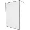 MEXEN/S - KIOTO samostatně stojící sprchová zástěna 100 x 200, transparent/černá vzor 8 mm, zlatá 800-100-002-50-70