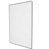 MEXEN/S - KIOTO samostatně stojící sprchová zástěna 100 x 200, transparent/černý vzor 8 mm, bílá 800-100-002-20-70