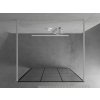 MEXEN/S - KIOTO samostatně stojící sprchová zástěna 100 x 200, transparent/černý vzor 8 mm, bílá 800-100-002-20-77