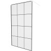 MEXEN/S - KIOTO samostatně stojící sprchová zástěna 100 x 200, transparent/černý vzor 8 mm, bílá 800-100-002-20-77