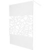 MEXEN/S - KIOTO samostatně stojící sprchová zástěna 100 x 200, transparent/bílý vzor 8 mm, bílá 800-100-002-20-85
