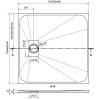 MEXEN/S - Hugo sprchová vanička SMC 80 x 80, černá, krytka nerez 42708080-X