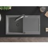 MEXEN/S - Leo granitový dřez 1-miska s odkapávačem včetně baterie Duo, šedá 6501-71-671701-07-B