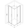 MEXEN/S - Rio čtvercový sprchový kout 90 x 90, transparent, černý + vanička se sifonem Flat, černý 860-090-090-70-00-4070B