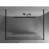 MEXEN/S - KIOTO samostatně stojící sprchová zástěna 100 x 200, transparent/matné sklo 8 mm, černá 800-100-002-70-35