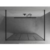 MEXEN/S - KIOTO samostatně stojící sprchová zástěna 100 x 200, transparent/černá vzor 8 mm, černá 800-100-002-70-78