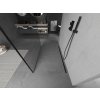 MEXEN/S - Sprchová zástěna WALK-IN volněstojící 120 x 200, transparent/černá vzor 8 mm, černá 800-120-002-70-70