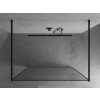 MEXEN/S - Sprchová zástěna WALK-IN volněstojící 120 x 200, transparent/černá vzor 8 mm, černá 800-120-002-70-70
