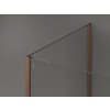 MEXEN/S - Kioto Sprchová zástěna WALK-IN 100 x 80 cm, transparent, měď kartáčovaná 800-100-212-65-00-080